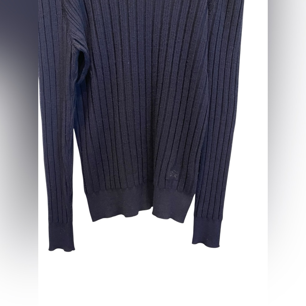 Burberry London navy wool ribbed sweater Size:L - Picture 2 of 13